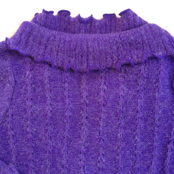 NWT. The Limited Wool blended long cardigan sweater with double ruffled front. - Picture 8 of 8